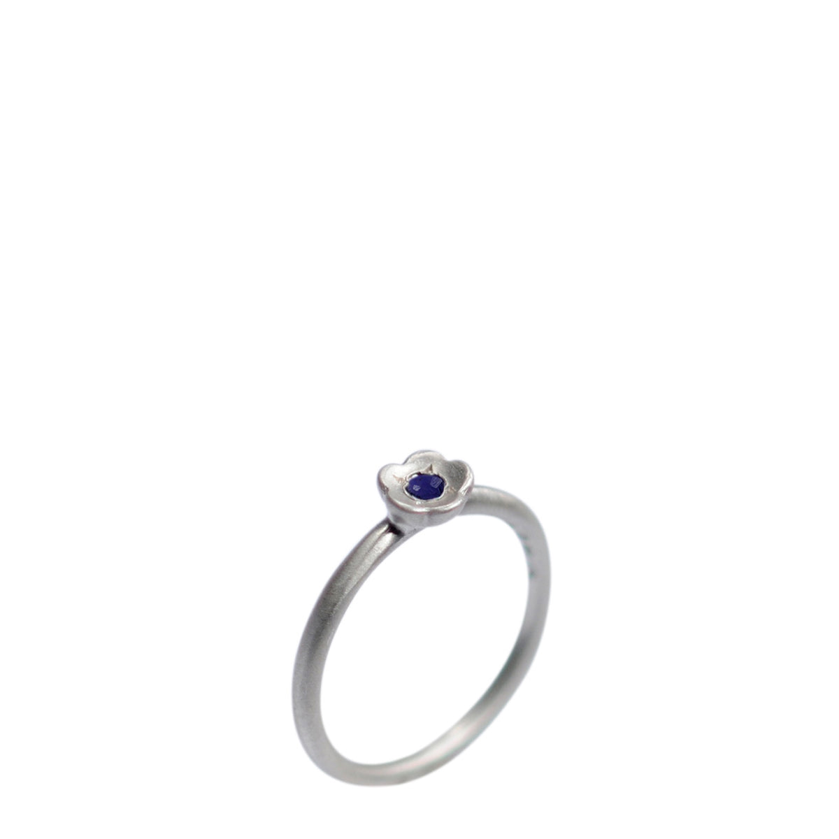 Sterling Silver Buttercup Ring with Iolite