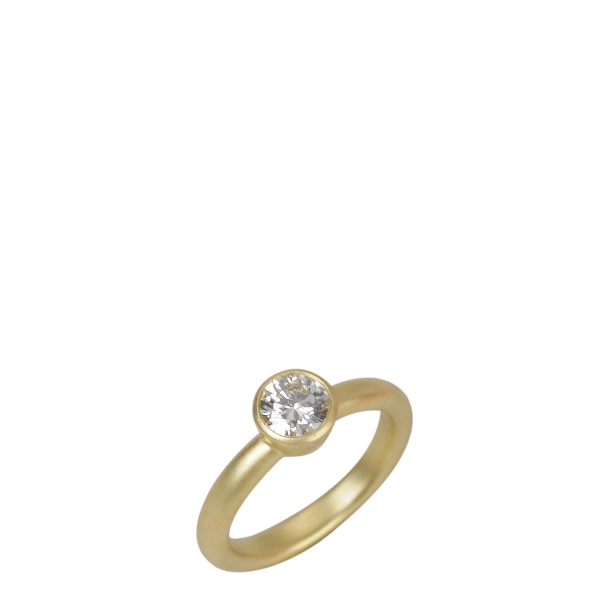 18K Gold 3/4 Carat Brilliant Cut Diamond Ring