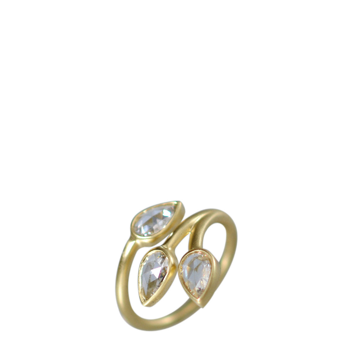 18K Gold Large Diamond Vine Ring
