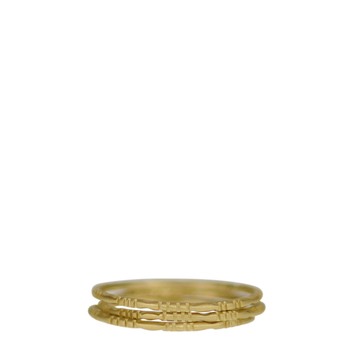 18K Gold Moroccan Rings (Set of 3)