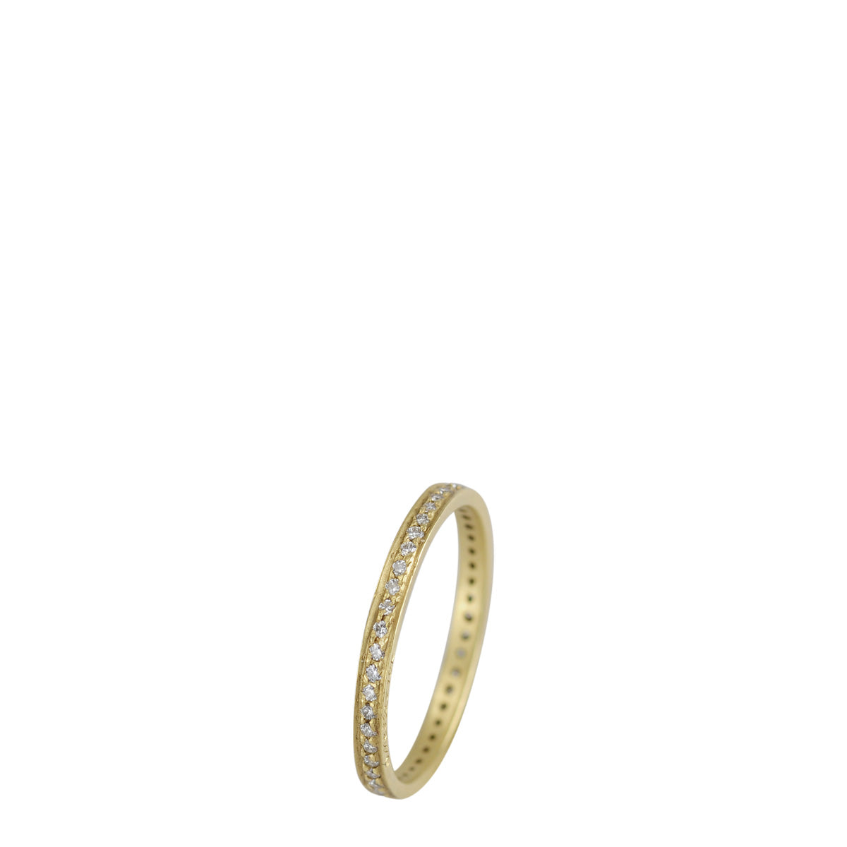 18K Gold 2mm Band with 1mm Brilliant Cut Diamonds