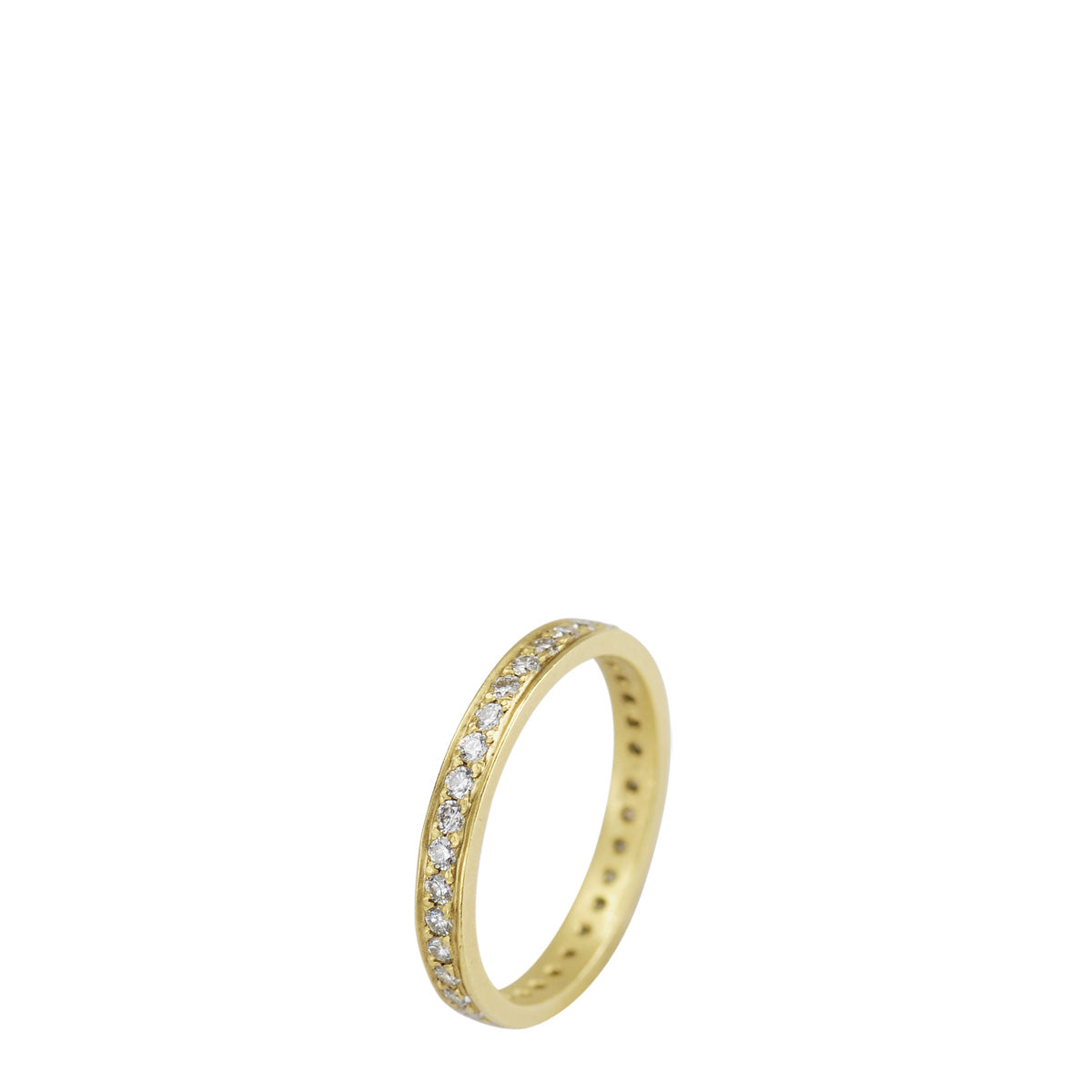 18K Gold 2.5mm Band with 1.5mm Brilliant Cut Diamonds